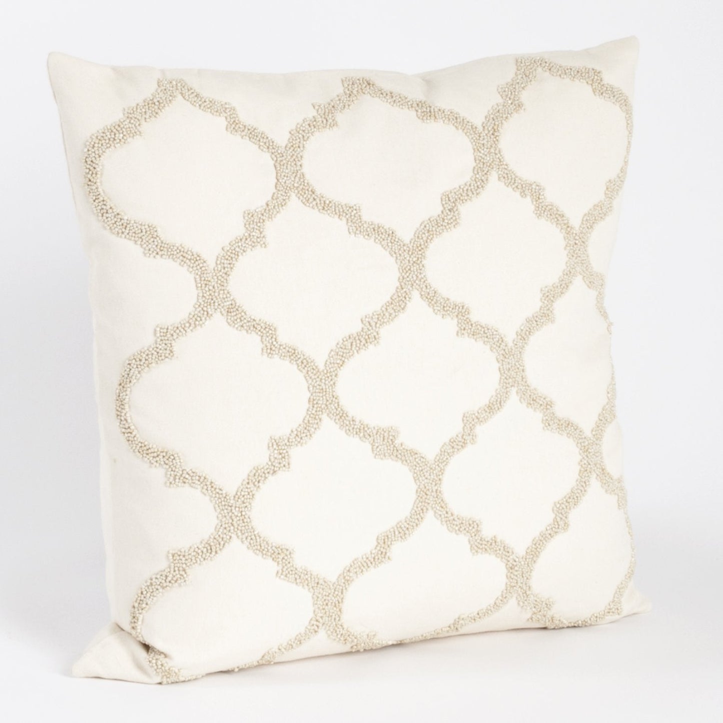 Fennco Styles Moroccan Design Down Filled Decorative Cotton Throw Pillow 18" W x 18" L - Geometric Accent Cushion for Couch, Home, Living Room, Bedroom, Office and Holiday Décor