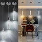 Crystal Pendant Light Fixtures | 3CCT Dimmable LED Mini Island Lights for Kitchen, 9.6" Chrome, 2700K-6000K, ETL