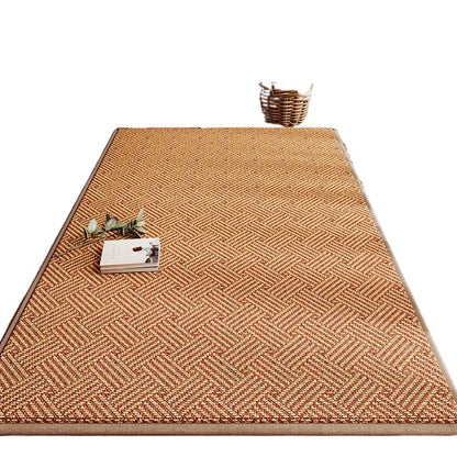 Foldable Japanese Tatami Rattan Mat – Cooling Summer Floor Rug