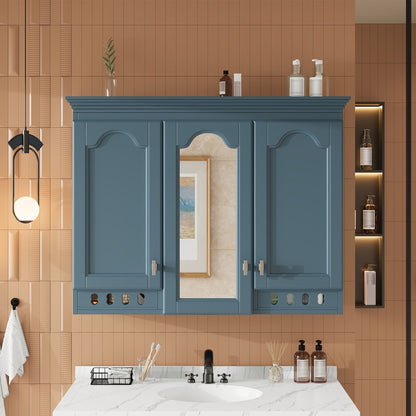 Wall Mount Mirror Cabinet With Adjustable Shelves, Soft Closing Hinges