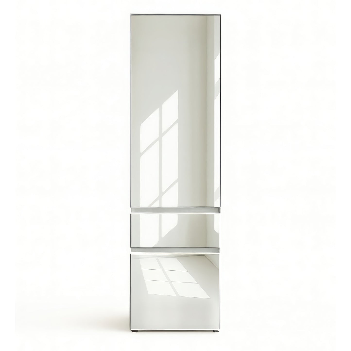 Elise Slim Modular Wood Closet Cabinet with Mirror