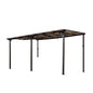 Wall Mounted Outdoor Pergola Gazebo, Heavy Duty Metal Awning With Roof