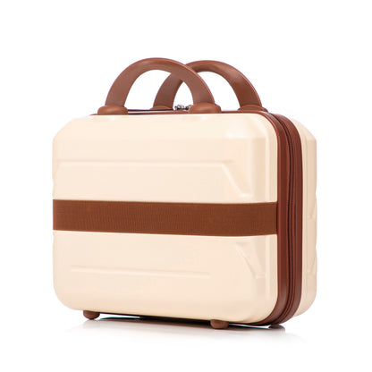 14'/20' 2-Piece Beige ABS Spinner Wheel Luggage Set