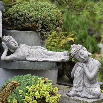Resin Zen Buddha Garden Statue – Indoor & Outdoor Asian Home Decor