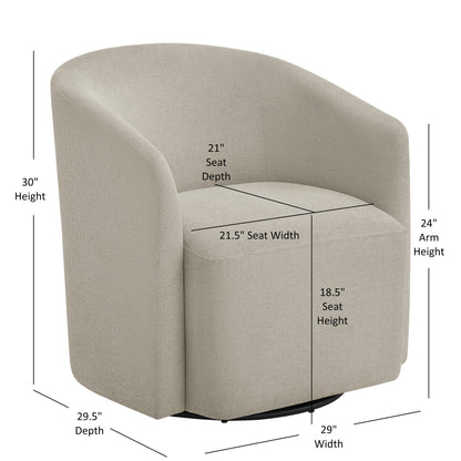 Ardena Sea Oat Swivel Barrel Chair