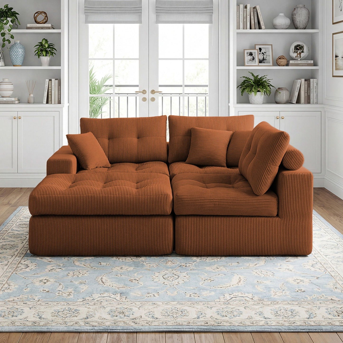 Corner Chaise L-Shaped Sectional Sofa Bed