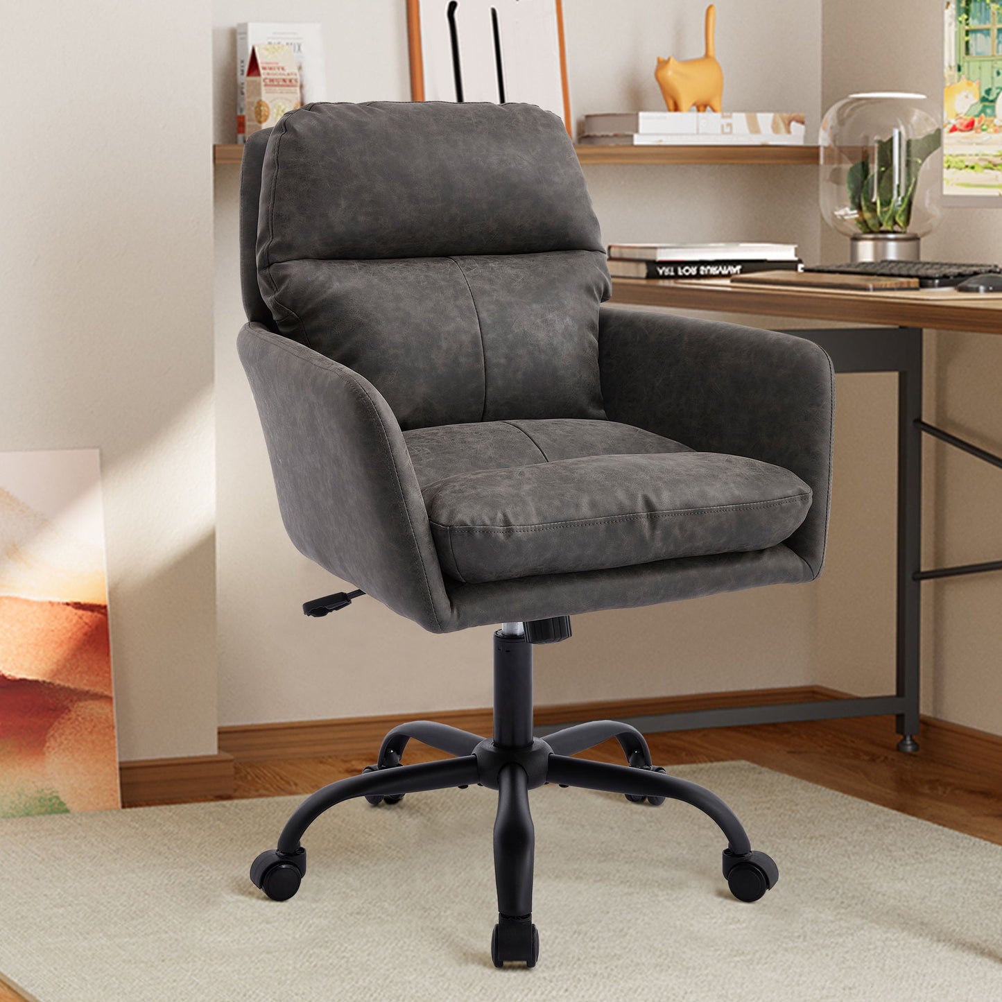 Office Chair With Adjustable Height, Ergonomic Design