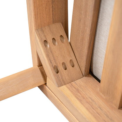 Mallorca Acacia Wood Club Chair With Seat Cushion
