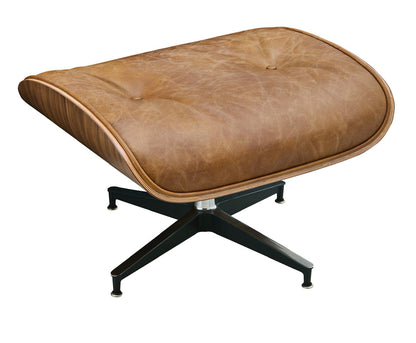 Luxury Lounge / Office Chair with Ottoman – Top Grain Leather