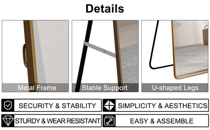 The 4th Generation Floor Mounted Full Length Mirror with Gold Frame