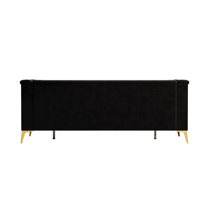 Luxurious Sofa With Legs, Modern Chesterfield Design, Tufted Upholstery, 3 Seat Couch For Living Room And Office