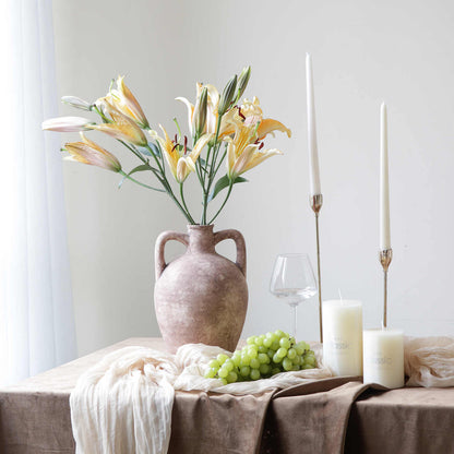 Wabi‑Sabi Ceramic Pot Vase – Minimalist Asian Home Decor