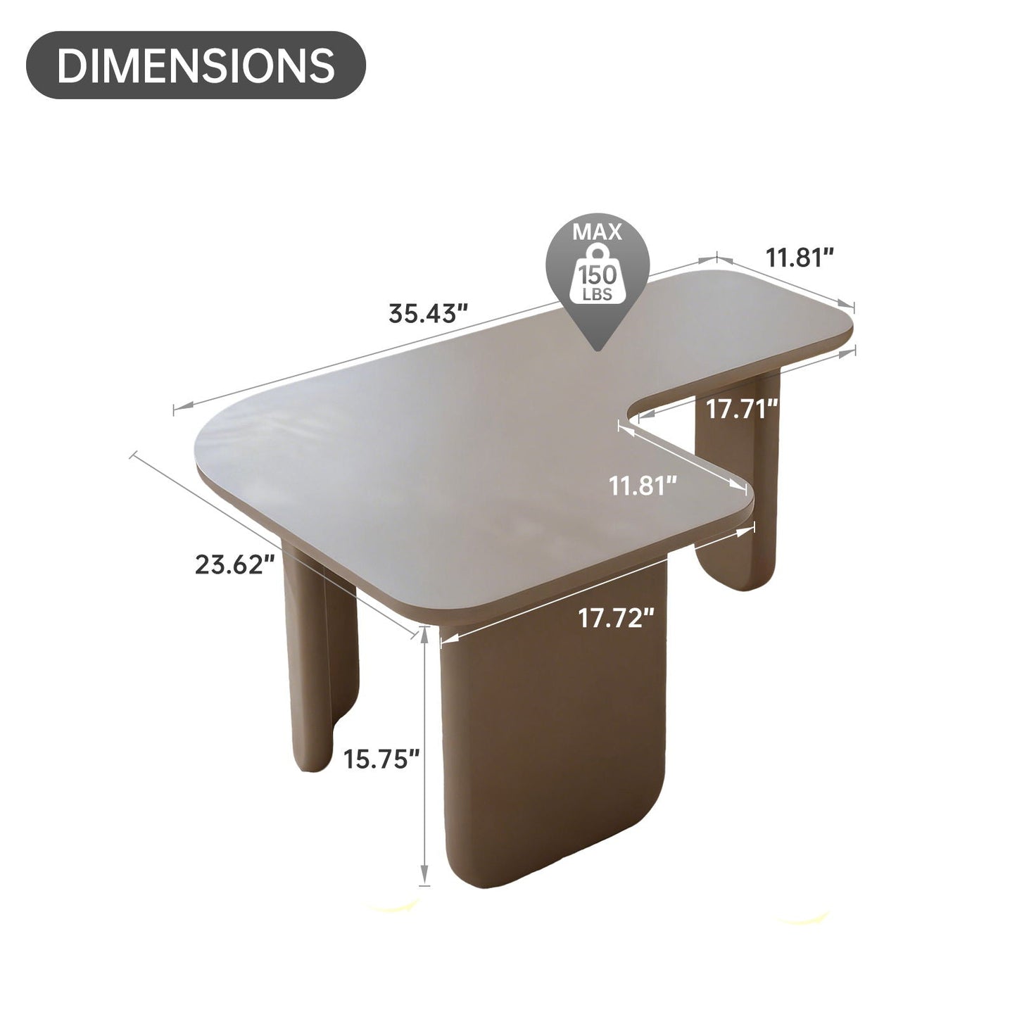 L-Shape Coffee Table For Living Room