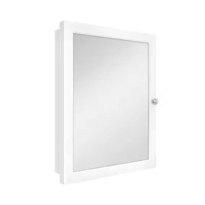 Open Box Glacier Bay 20 in. W x 26 in. HRectangular Framed Recessed or Surface-Mount Bathroom Medicine Cabinet with Mirror, White