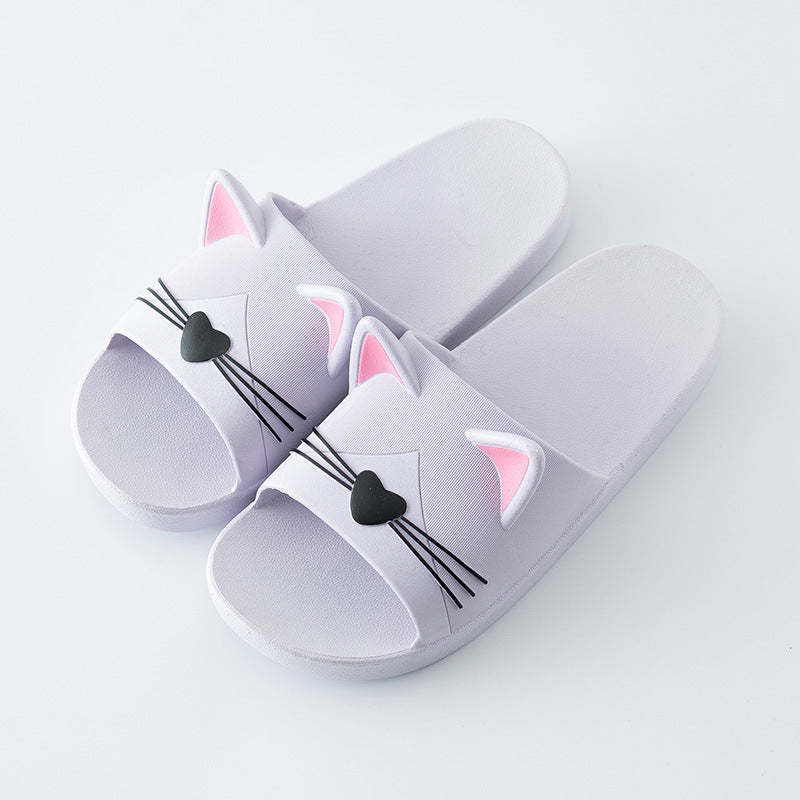 Women Summer Slippers Beach Slide Sandals Cats Flip Flops Soft Sole Comfortable Couple Slippers For Women Quick Drying Bathroom Slippers Pillow Slides Non Slip Soft Thick Sole Open Toe Soft Slippers