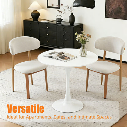 Round Dining Table With Tulip Style Base