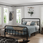 Metal Full Size Bed Frame with Headboard and Under Bed Storage