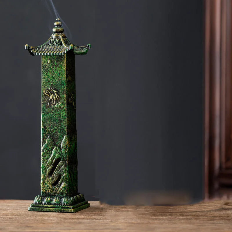 Vertical Deer Incense Burner – Antique‑Style Sandalwood Holder