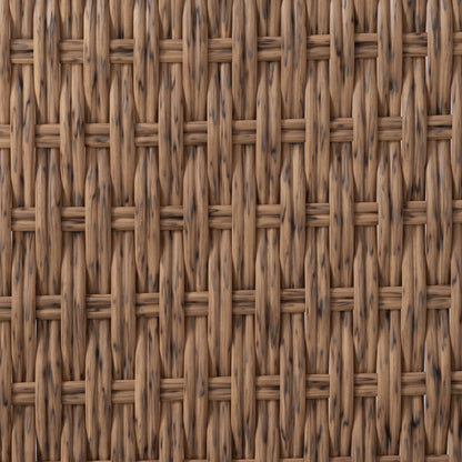 New Comming Outdoor Brown PE Wicker Sofa Set - 2 Pieces with Grey Cushions