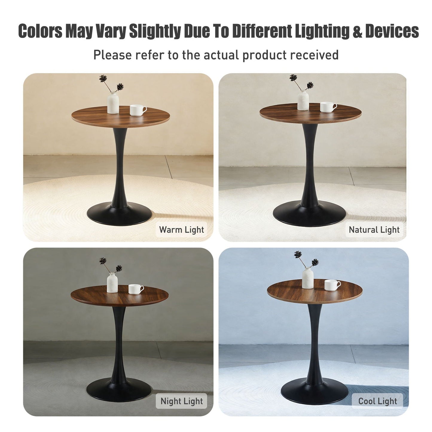 Round Dining Table With Tulip Style Base