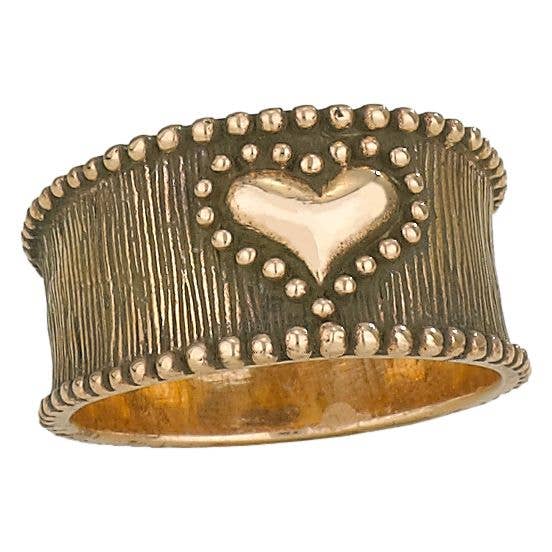 Be Mine, Bronze Heart Band Ring
