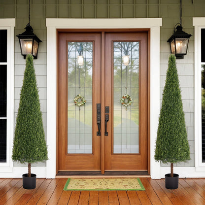 6FT Artificial Conical Topiary Tree UV Resistant Faux Cedar