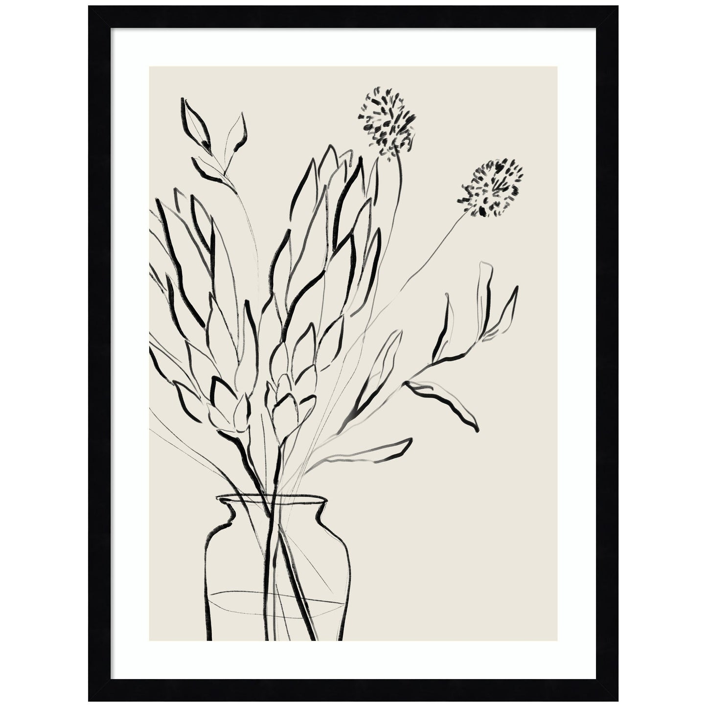 Protea Sketch No. 2 by Sara Berrenson Framed Wall Art Print