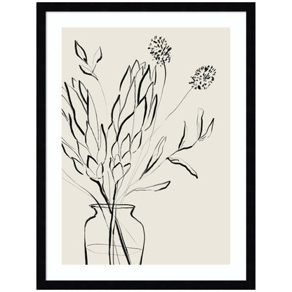 Protea Sketch No. 2 by Sara Berrenson Framed Wall Art Print