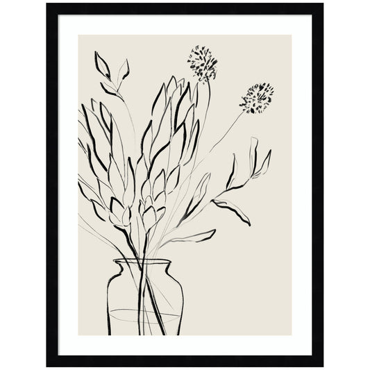 Protea Sketch No. 2 by Sara Berrenson Framed Wall Art Print