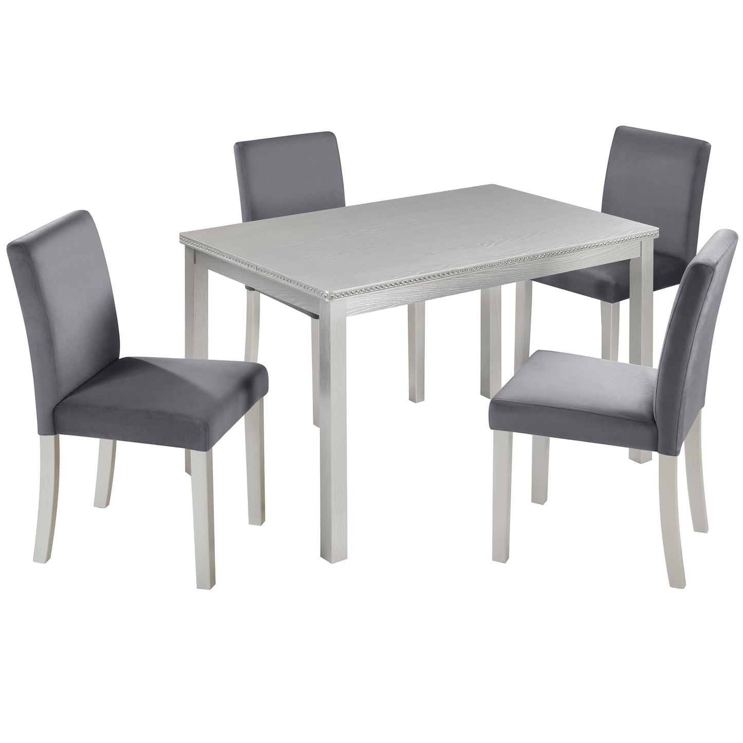 5 Piece Wooden Dining Table Set