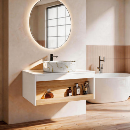 Floating Bathroom Vanity With Vessel Sink