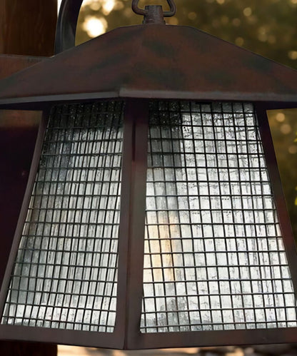 12" High, 1-Light Valiant Bronze Finish with Clear Seedy Glass Outdoor Wall Lantern