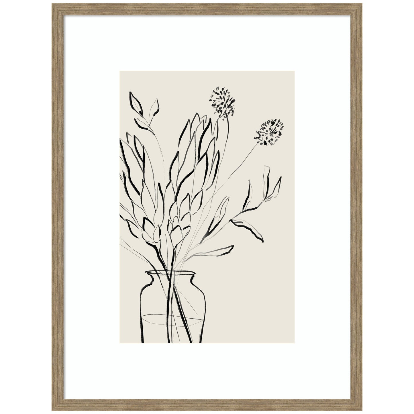 Protea Sketch No. 2 by Sara Berrenson Framed Wall Art Print