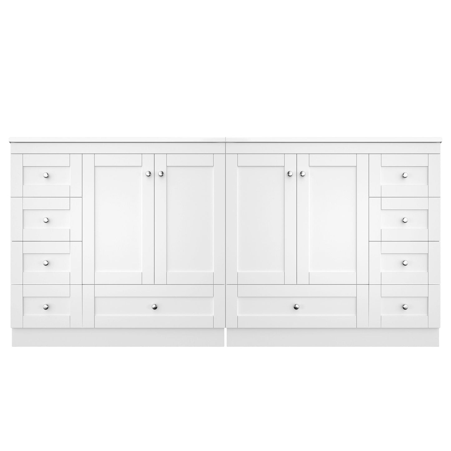 Shaker Free Standing Bathroom Vanity Cabinet & Sink, Soft Close Drawers, Soft Close Doors