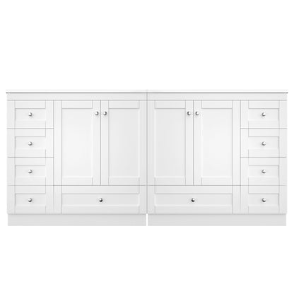 Shaker Free Standing Bathroom Vanity Cabinet & Sink, Soft Close Drawers, Soft Close Doors