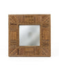 UMA Brown Wicker Frame - 16.25" Wall Mirror