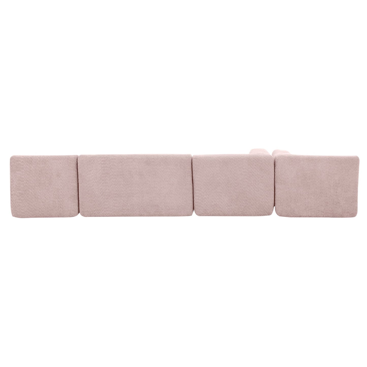 Upholstered Sofa Free Combined Sofa Couch With 2 Chaise Lounge And Five Back Pillows For Living Room