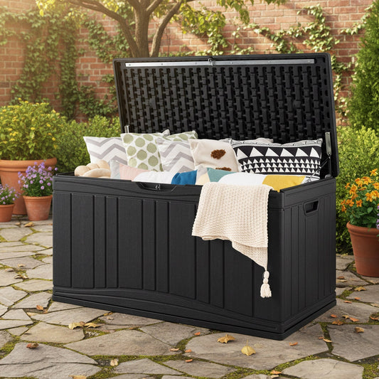80 Gallon Outdoor Deck Box with Lockable Lid