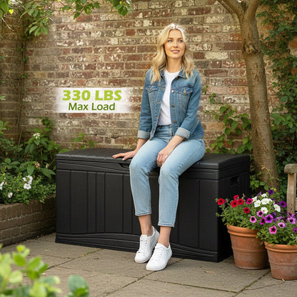 80 Gallon Outdoor Deck Box with Lockable Lid