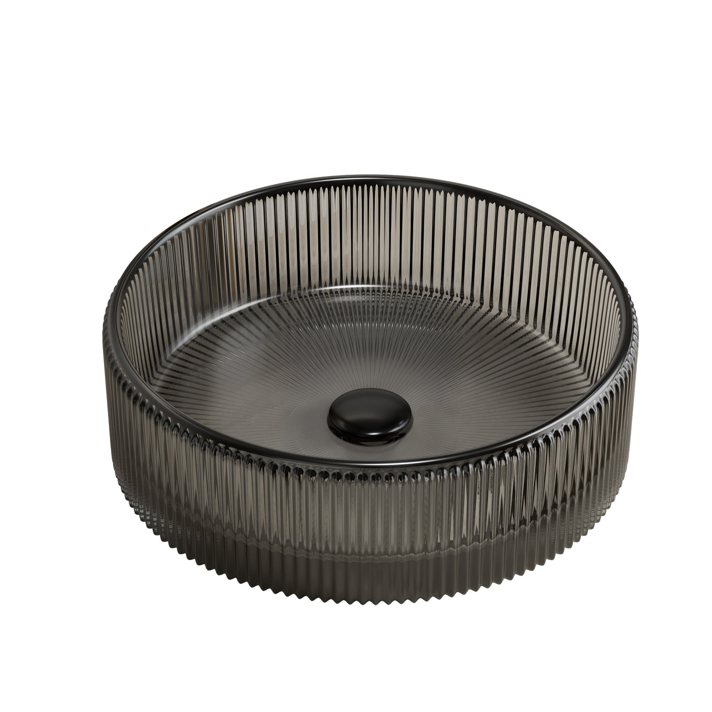 Sonny 16'' Bathroom Round Crystal Glass Sink Transparent
