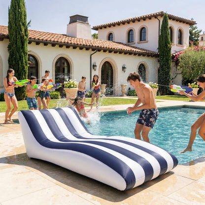 Mediterranean Stripe Pool Lounger
