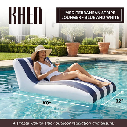 Mediterranean Stripe Pool Lounger