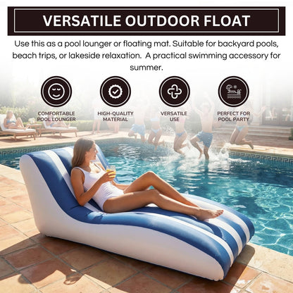 Mediterranean Stripe Pool Lounger