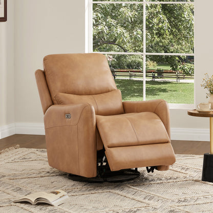 Dublin 30" Swivel Power Recliner Arm Chair - Saddle