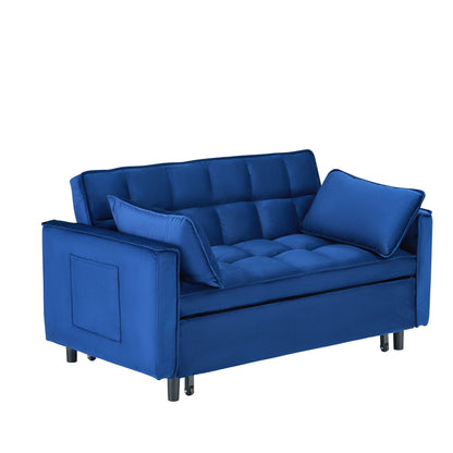 Sofa Bed With Pockets, 3 In 1 Convertible For Living Room