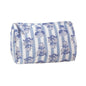 Blue Cornflower Block Print Quilted Cosmetic Zip Pouch
