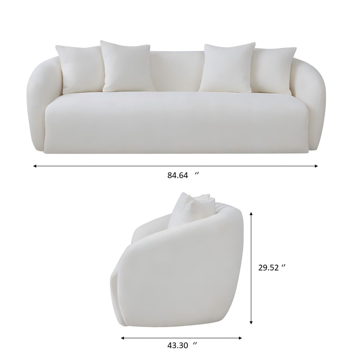 Linden Ivory Boucle Sofa