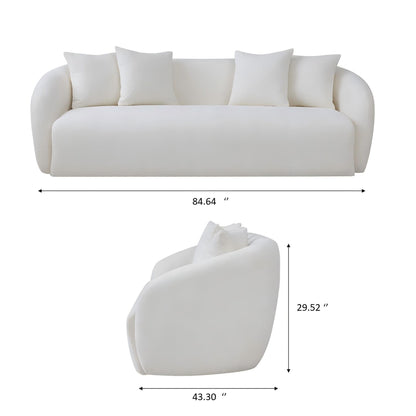 Linden Ivory Boucle Sofa