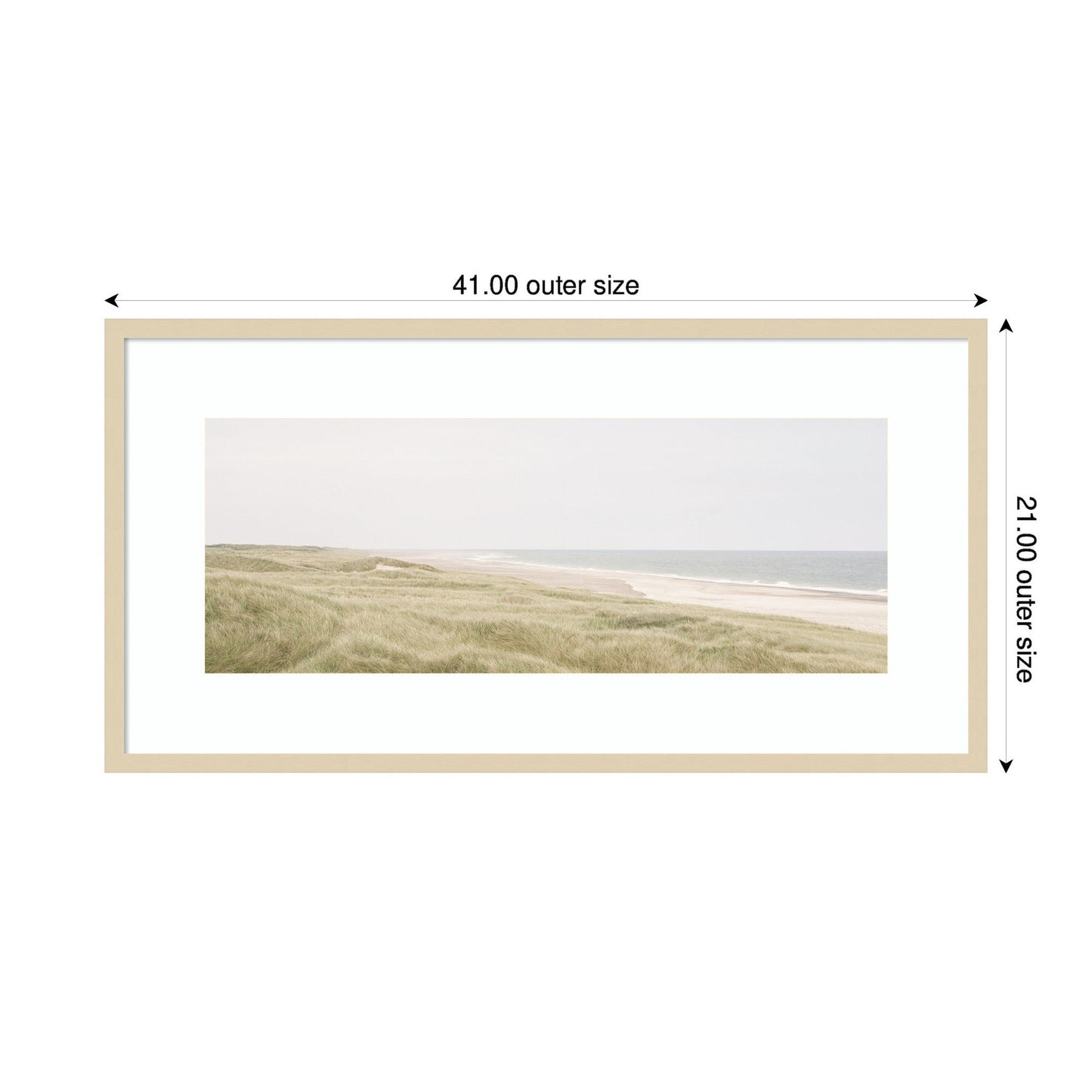 Peaceful and Serene Coastal Landscape by The Creative Bunch Studio Framed Wall Art Print