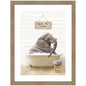Young Elephant in Modern Bathtub  Wash Your Trunk by Amy Peterson Framed Wall Art Print